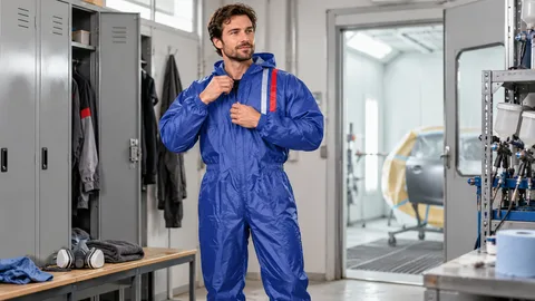 Werkstattszene: Trilobal im Lackieroverall: Material und Modellausführung verstehen